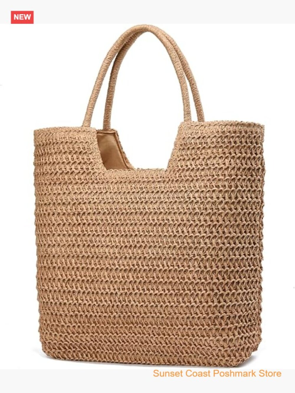 Straw Woven Beach Tote Bag Large Capacity Shoulder Handbag for Vacation